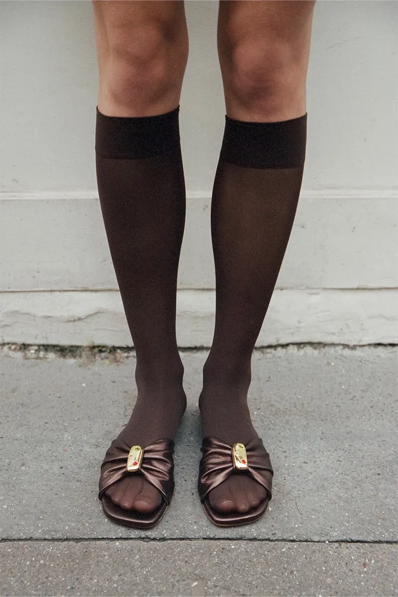 AMELIE COFFEE SLIPPERS