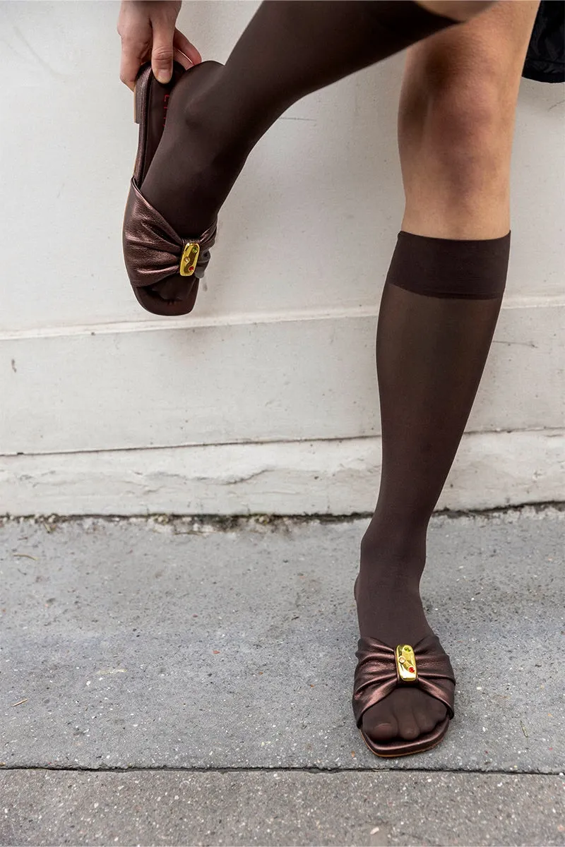 AMELIE COFFEE SLIPPERS