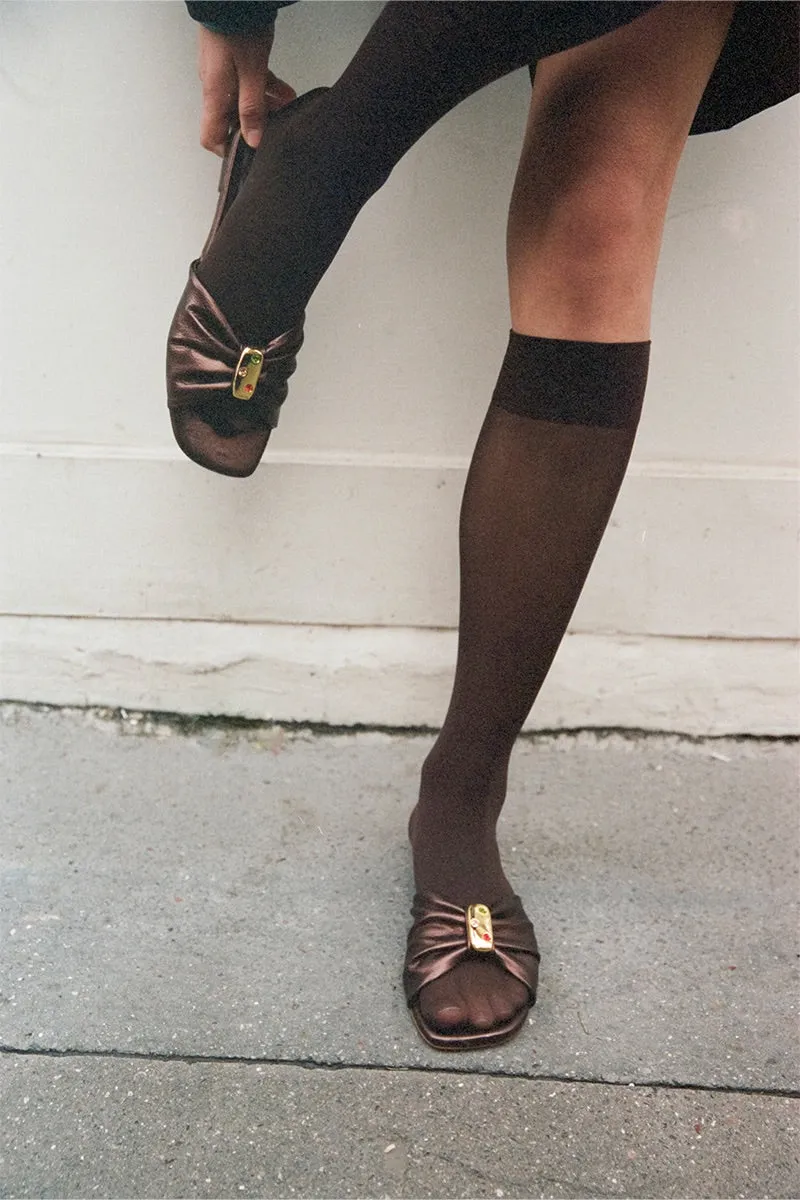 AMELIE COFFEE SLIPPERS