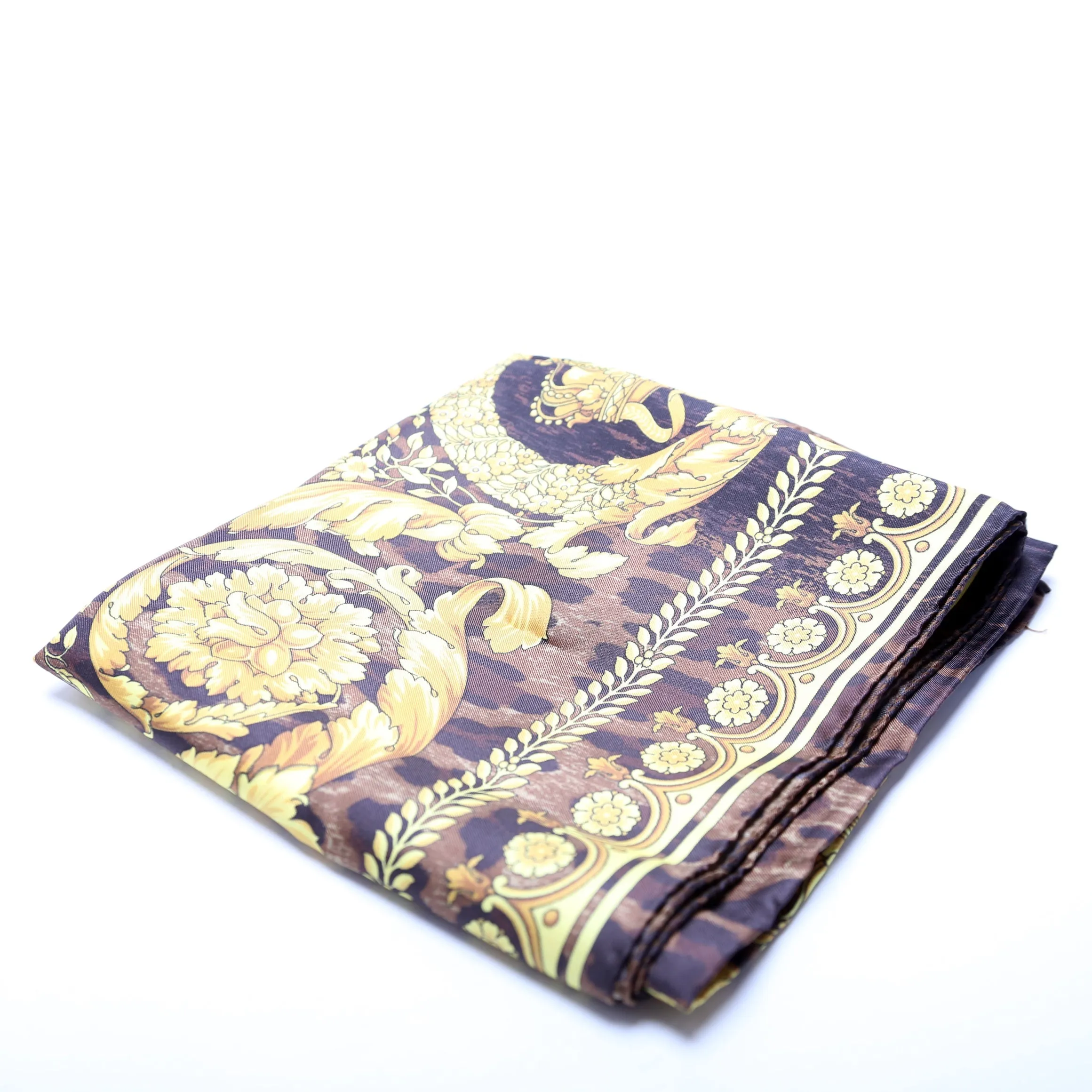 Barocco Leopard Square Silk Scarf
