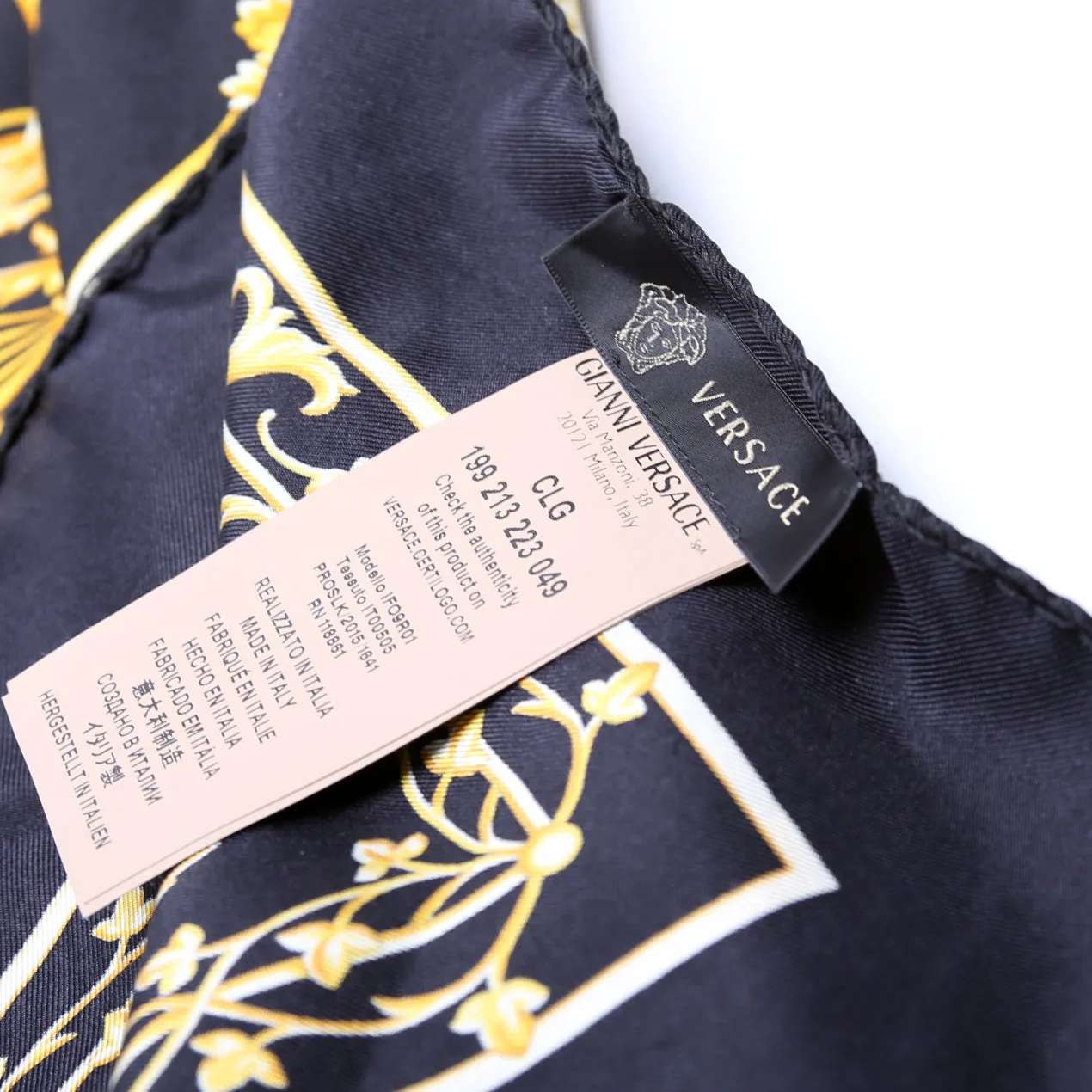 Barocco Square Silk Scarf