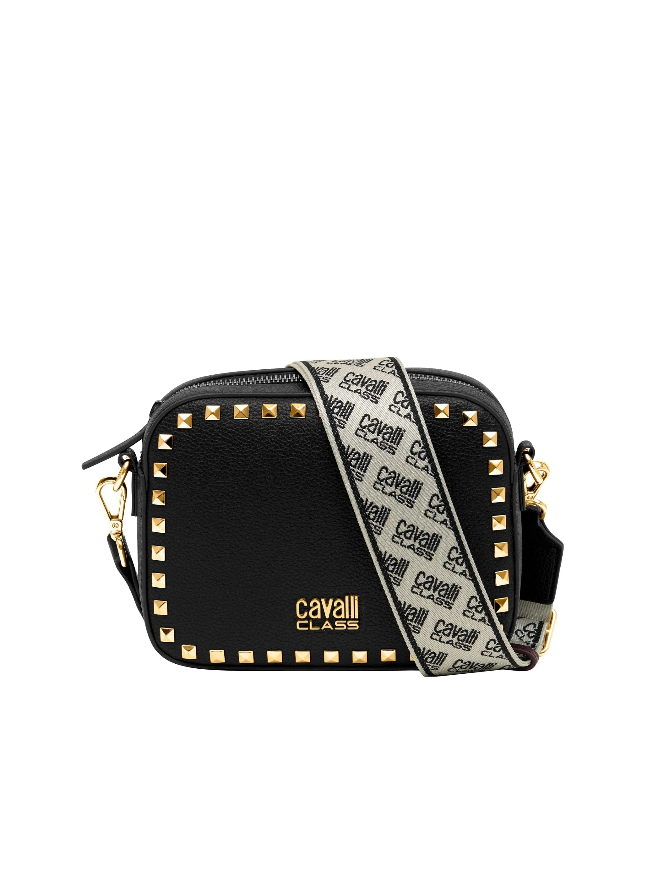 Cavalli Class ANCONA Black Small Square Crossbody bag