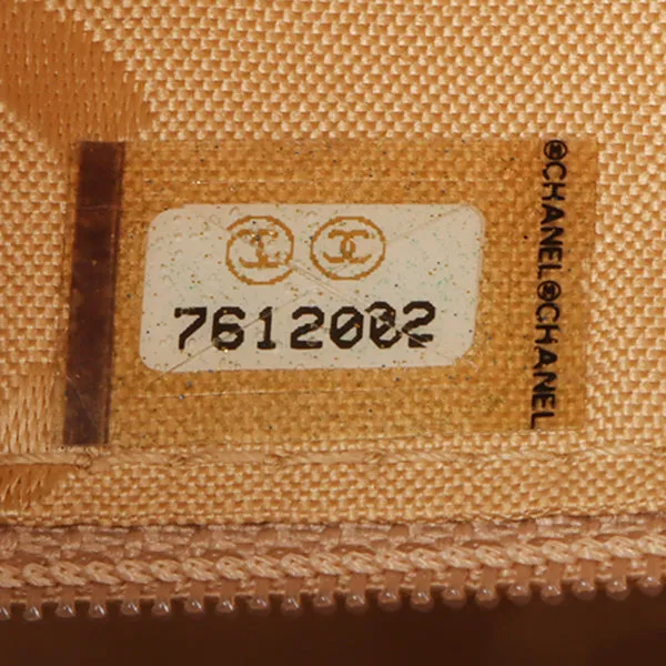 Chanel Around 2001 Made Caviar Skin Square Turn-Lock Chocolate Bar Shoulder Bag Beige