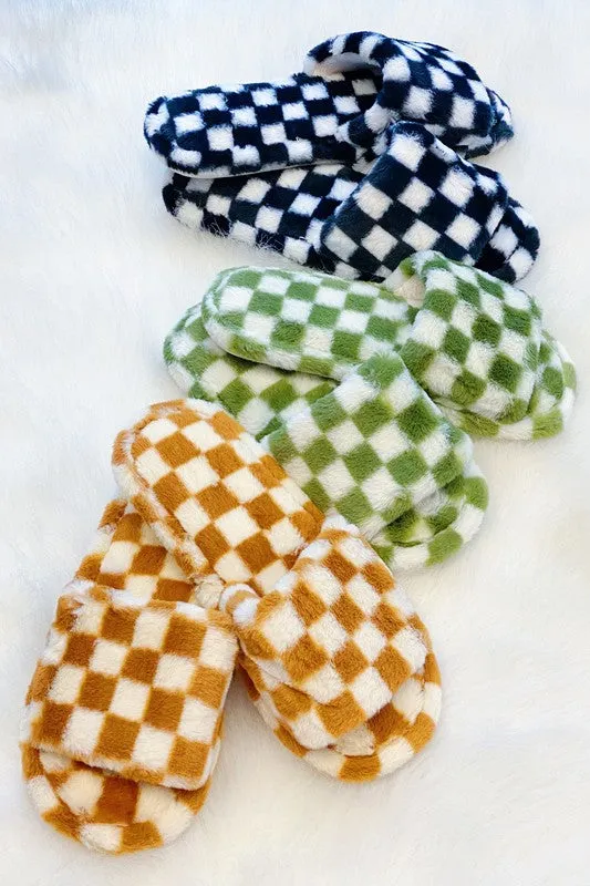 Checkered Slippers