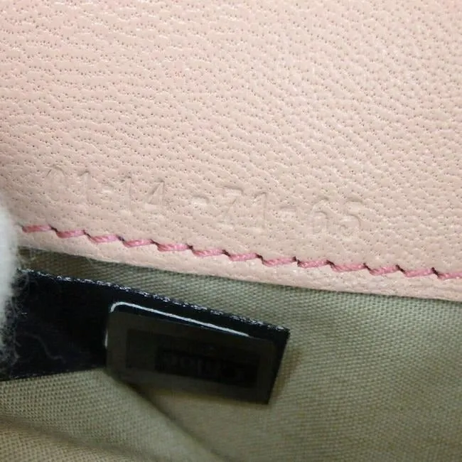 Chloe Salmon Pink Ivory Color Block Leather Wallet