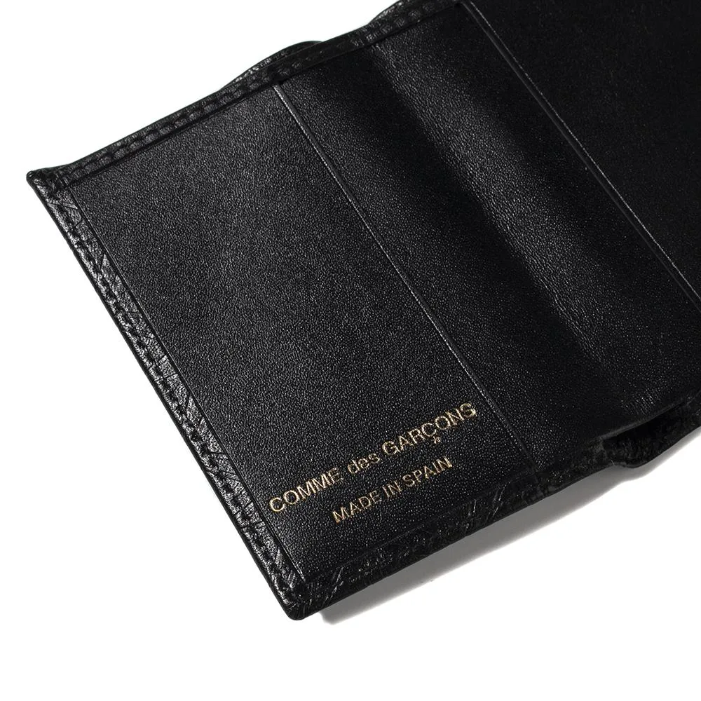 COMME des GARÇONS SA640E Embossed Leather Wallet / Black