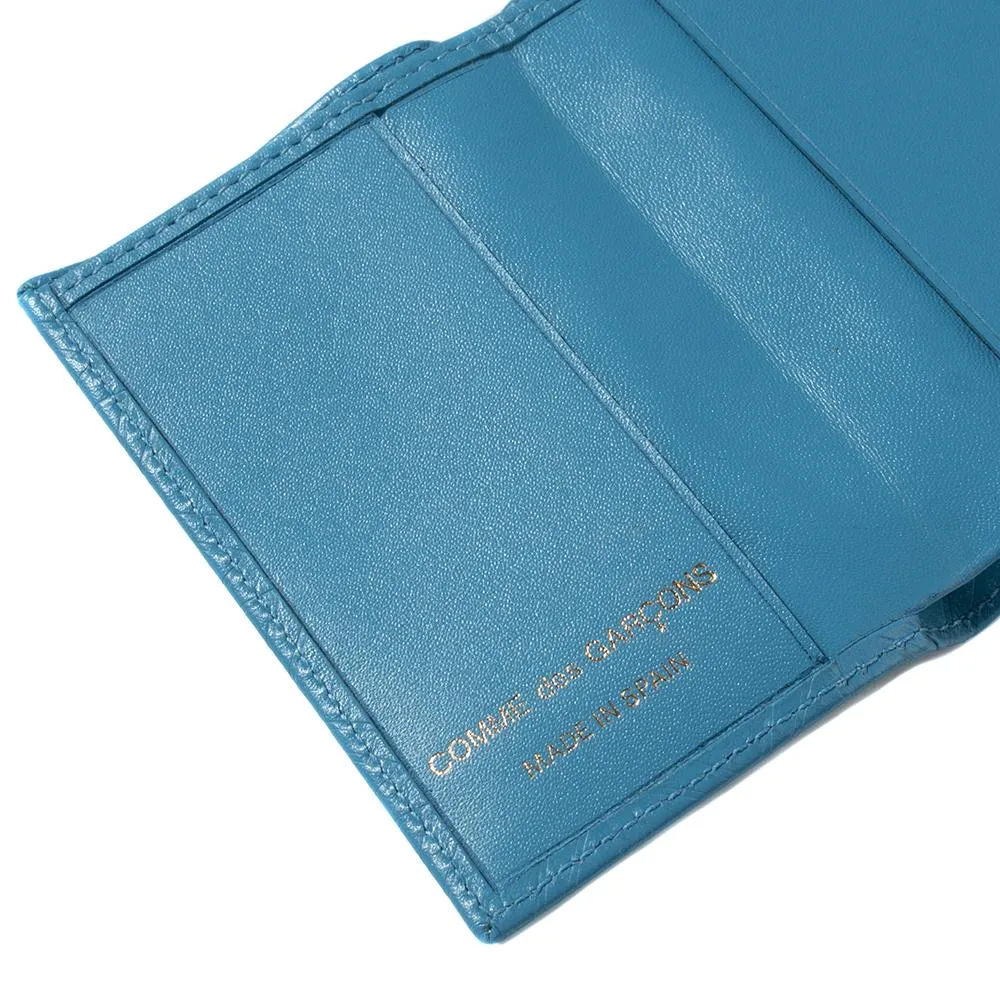 COMME des GARÇONS SA640E Embossed Leather Wallet / Blue