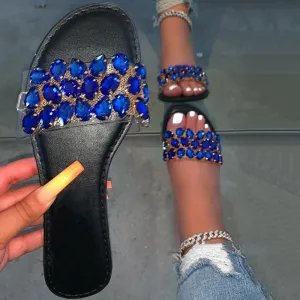Fashion Rhinestone Women's Slippers