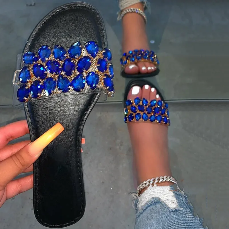 Fashion Rhinestone Women's Slippers