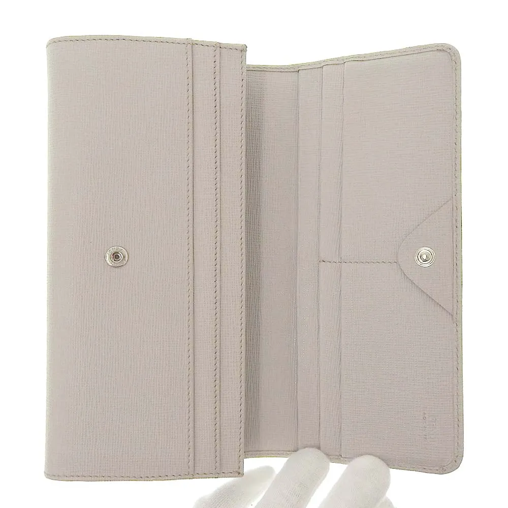 Fendi Leather Long Wallet Light Gray 8M0251 9PRFOY9G