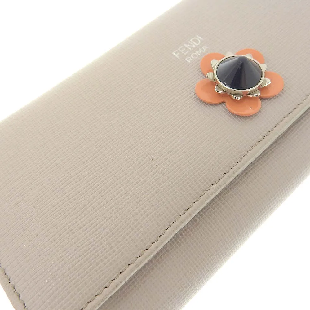 Fendi Leather Long Wallet Light Gray 8M0251 9PRFOY9G