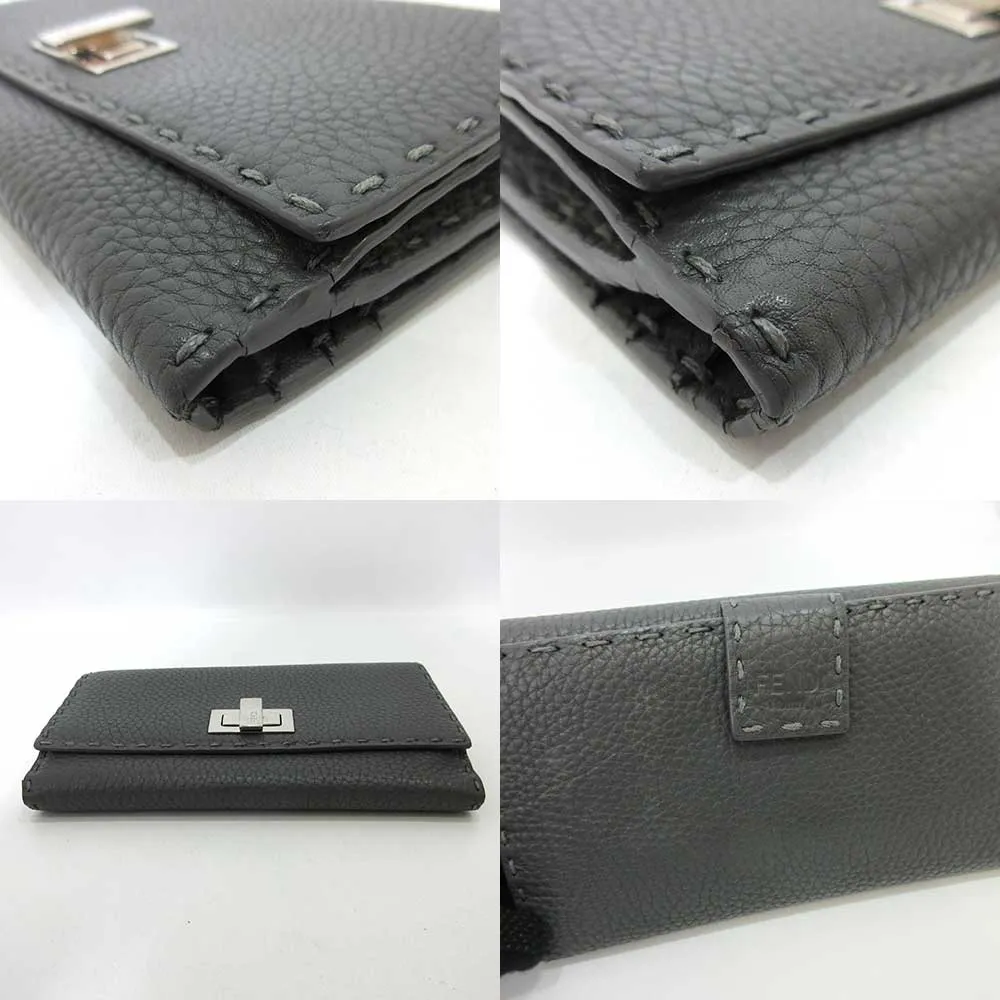 Fendi Leather Selleria Peekaboo Wallet