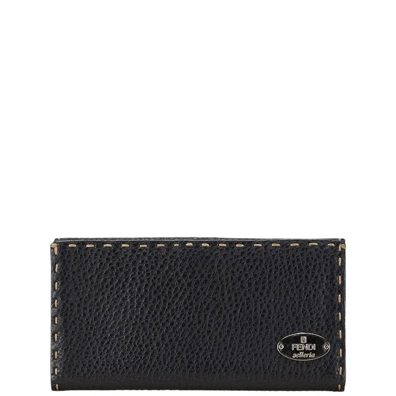 Fendi Leather Selleria Stitch Long Wallet