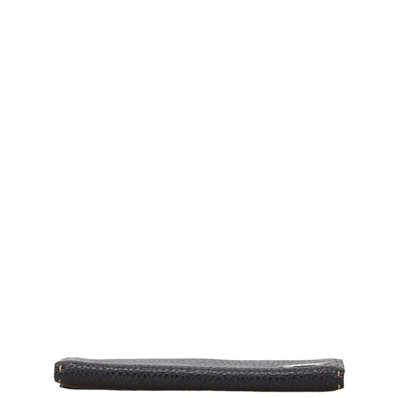 Fendi Leather Selleria Stitch Long Wallet