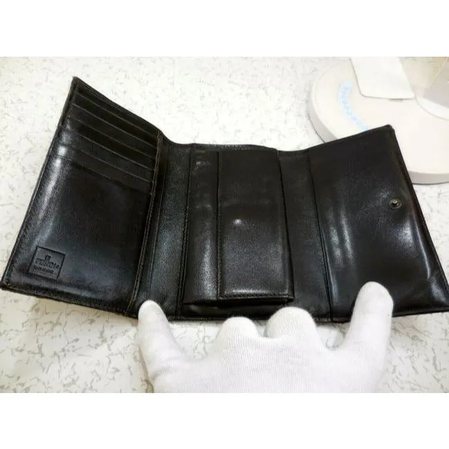 Fendi Tobacco Zucca Print Zucchino Trifold Wallet