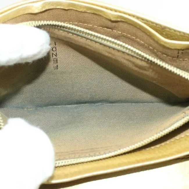 Fendi Zucca Print Gold Leather Vintage Wallet