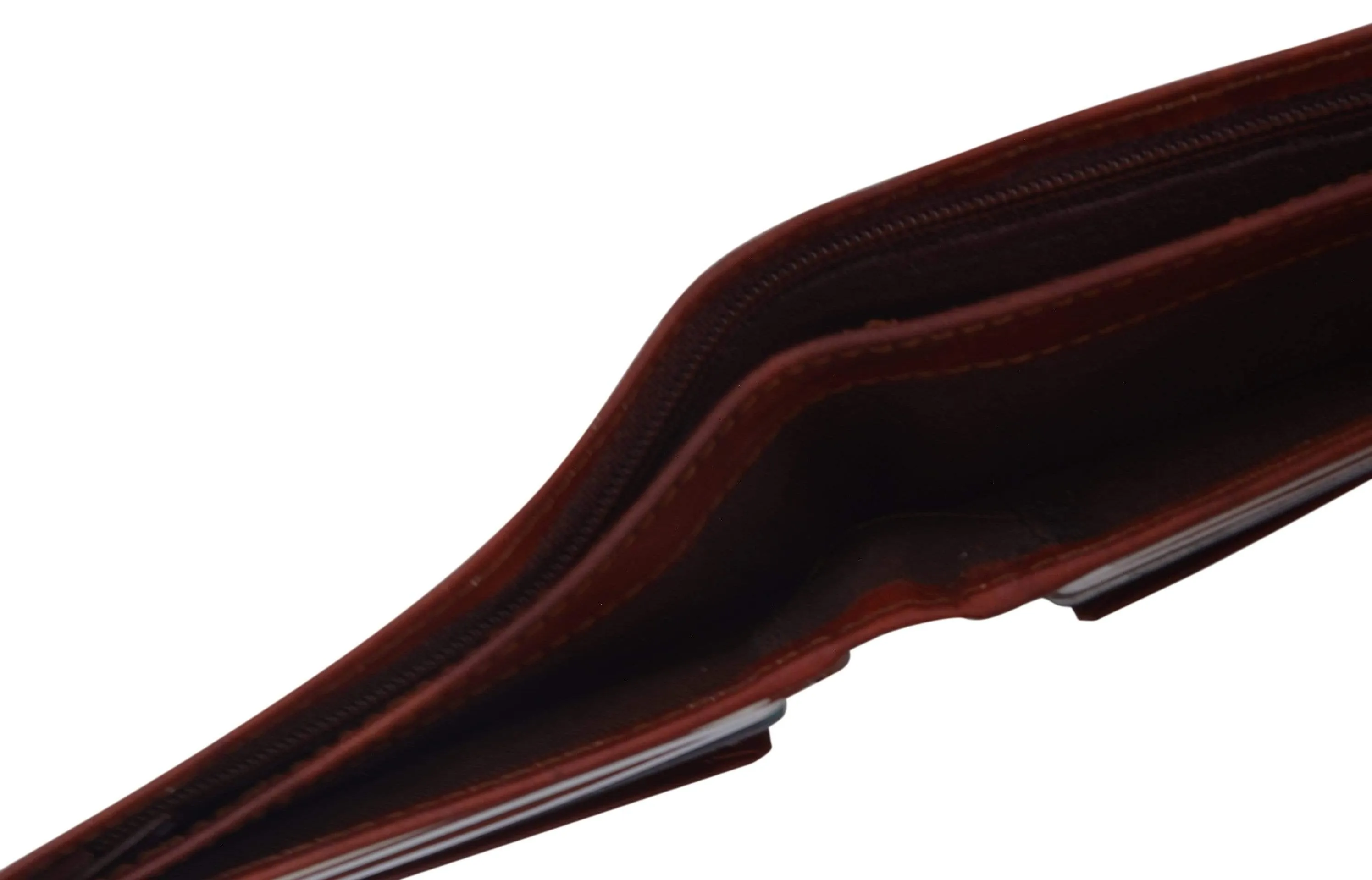 Genuine Leather Mens Bifold Slim Wallet Credit Card Holder 1308 CF