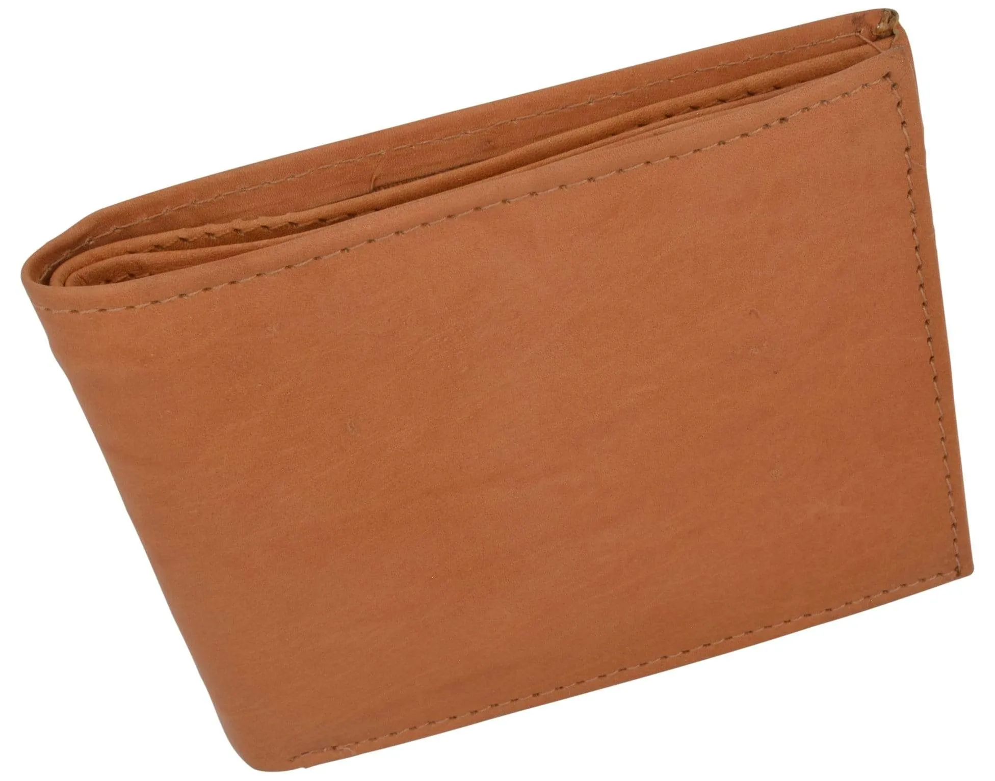 Genuine Leather Mens Bifold Slim Wallet Credit Card Holder 1308 CF