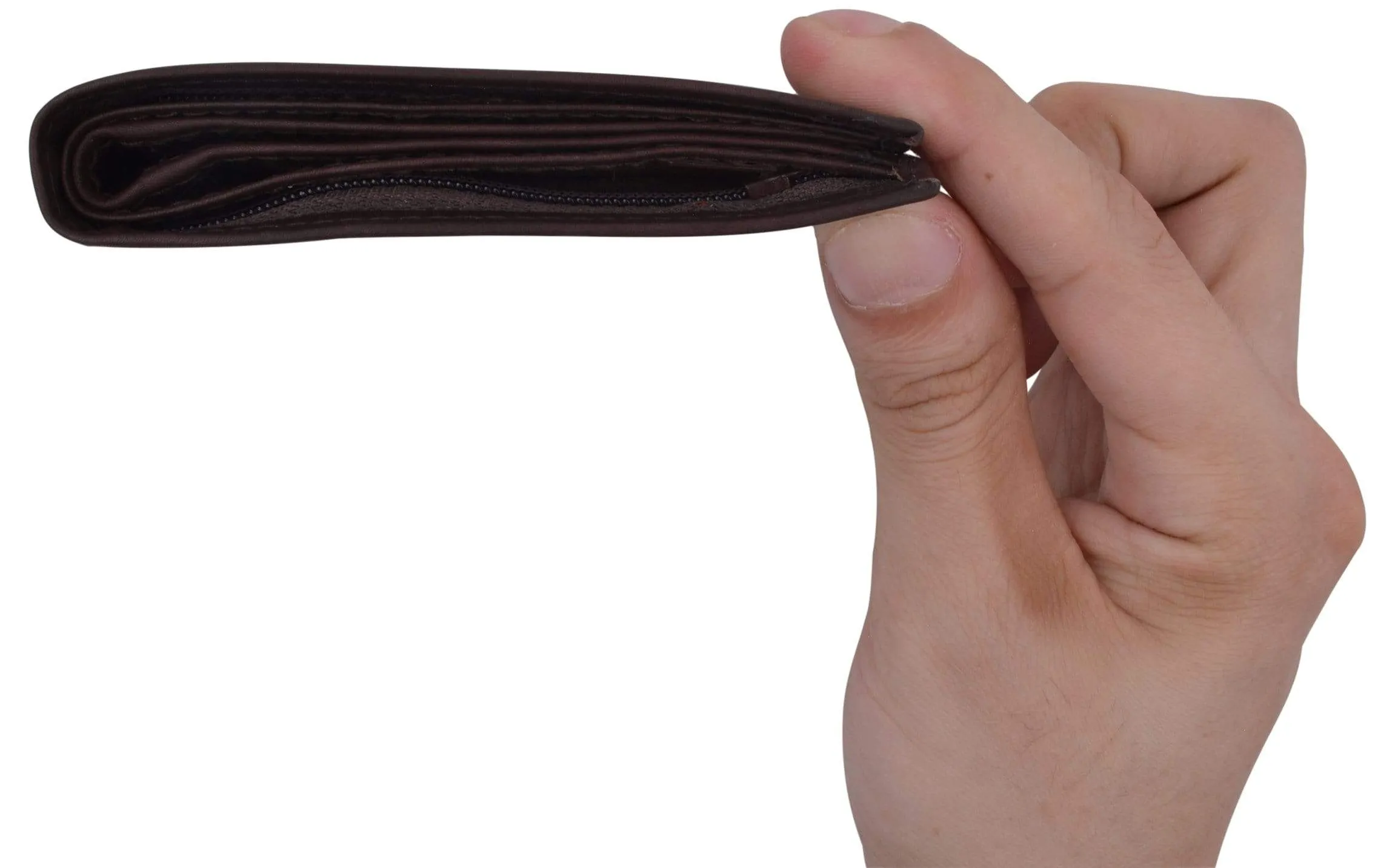 Genuine Leather Mens Bifold Slim Wallet Credit Card Holder 1308 CF