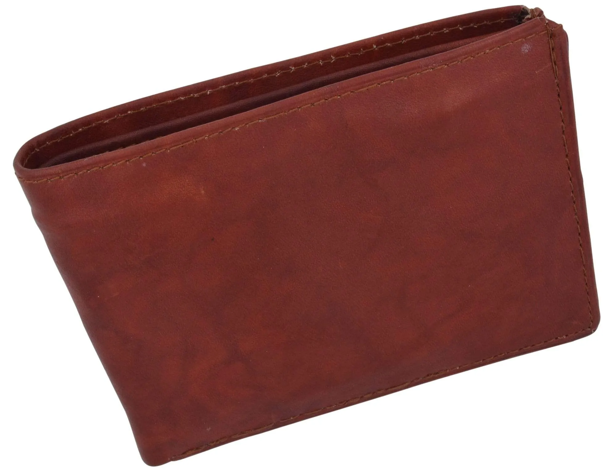 Genuine Leather Mens Bifold Slim Wallet Credit Card Holder 1308 CF