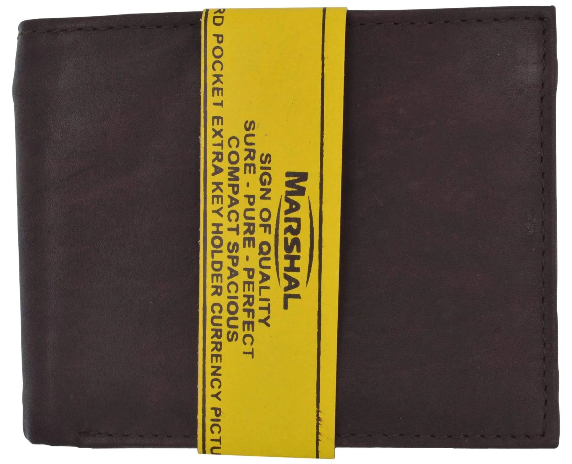 Genuine Leather Mens Bifold Slim Wallet Credit Card Holder 1308 CF