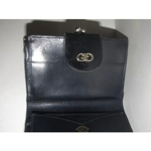 Gucci Navy Blue Leather with Red and Navy Sherry