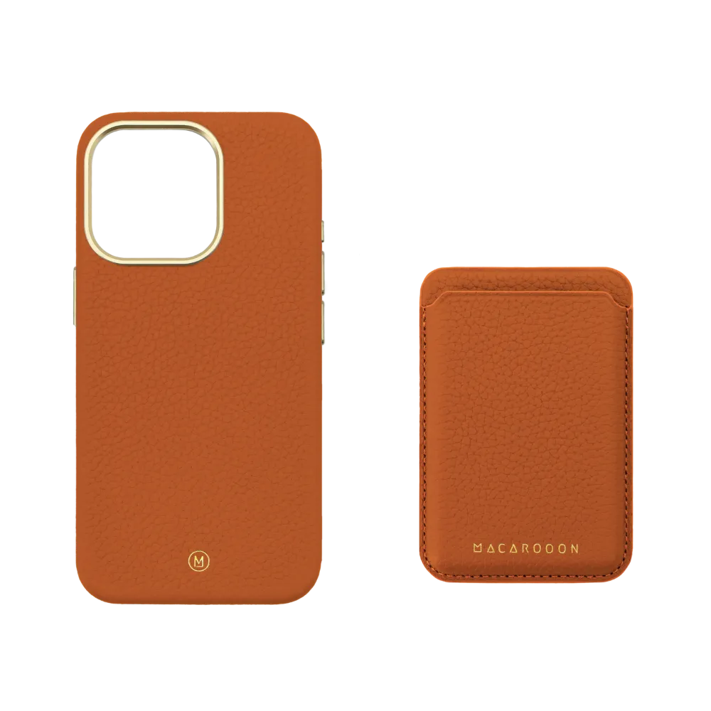 iPhone 16 Plus Leather MagSafe Case with Leather MagSafe Wallet Set