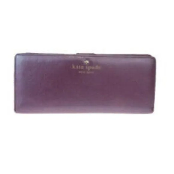 Kate Spade Purple Leather XL Clutch Wallet