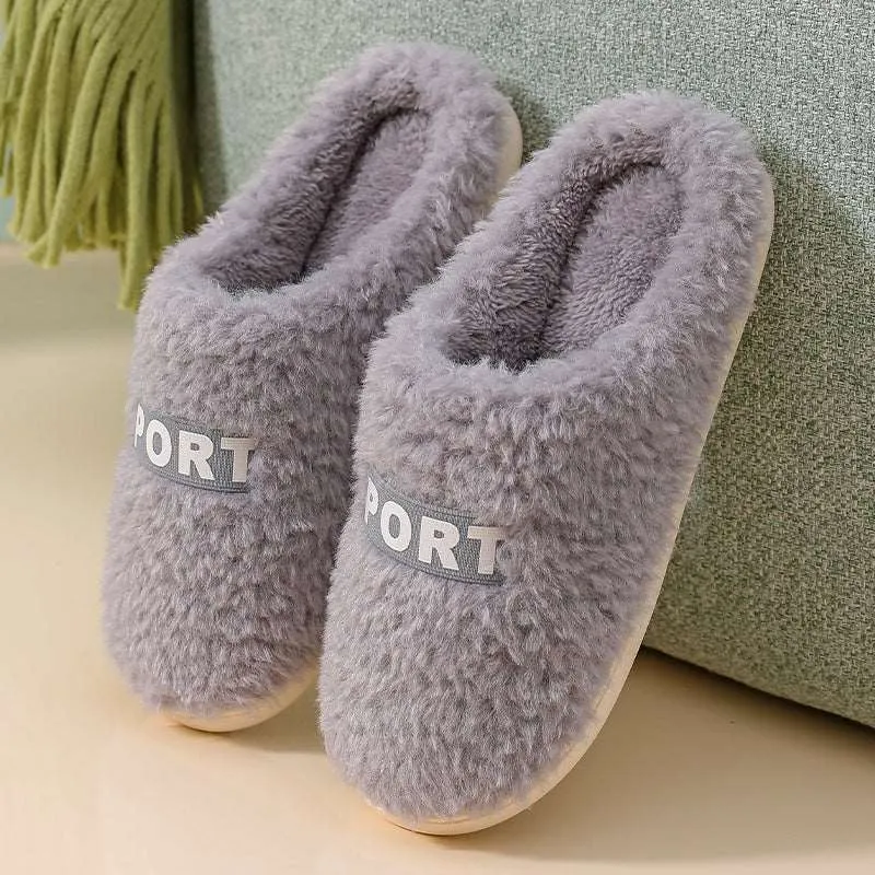 Kawaii Cushioned Heel Plush Slippers