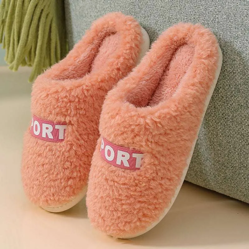 Kawaii Cushioned Heel Plush Slippers