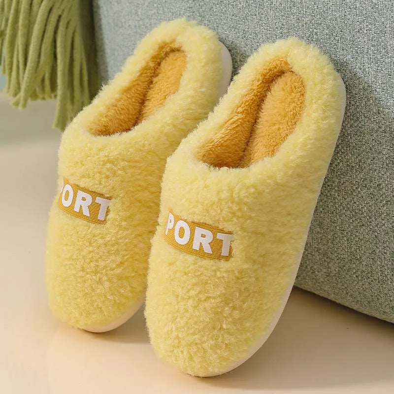 Kawaii Cushioned Heel Plush Slippers
