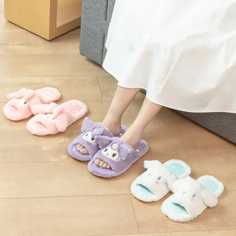Kawaii Sanrio Cinnamoroll Plush Slippers