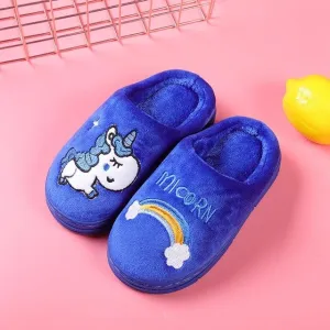 Kids Colored Unicorn Slippers