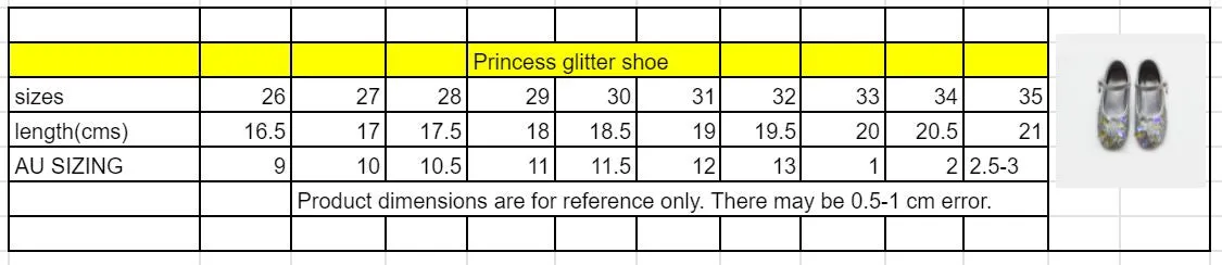 Princess silver glitter shoe