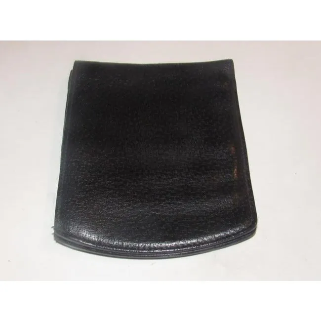 Salvatore Ferragamo Black Leather Vintage Wallet