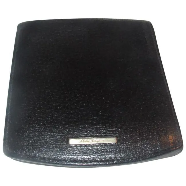 Salvatore Ferragamo Black Leather Vintage Wallet