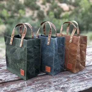 Small Waxed Canvas Tote Bag - All Color Options